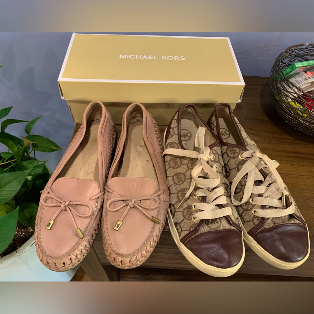 Women’s size 9.5 Michael kors flats. Two pairs